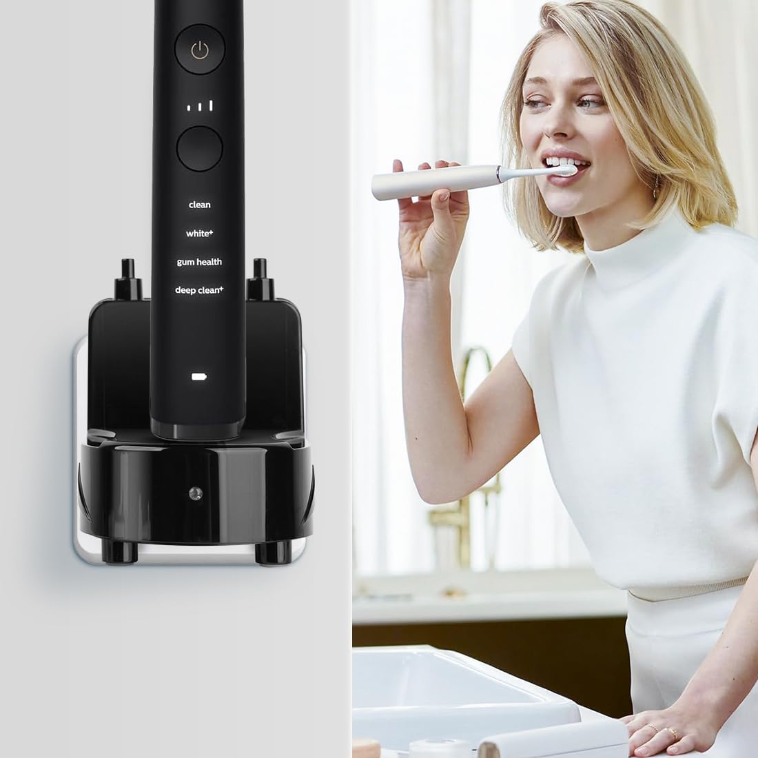 Wall Charger for Philips Sonicare Electric Toothbrush, Wireless Electric Toothbrush Wall Charger for Philips Sonicare HX6100/ HX3000/ HX6000/ HX8000/ HX9000 Series (Black) image 5 of 7 B0D87N8NPH