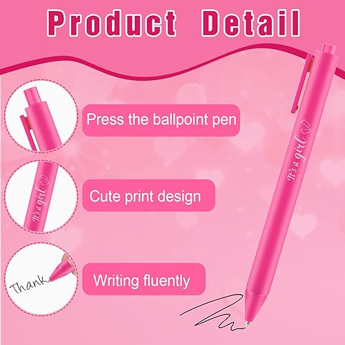 Miniatura 10 de 60 bolígrafos de baby shower, bolígrafo retráctil con tinta negra para fiesta de niños, baby shower, invitados, profesores, estudiantes, oficina,