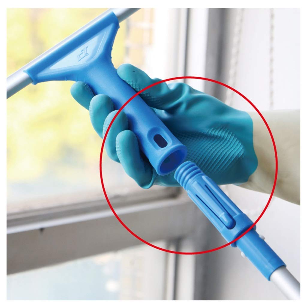 EFREINIGUNG Duschabzieher, Microfaser Scrubber, Gummi Glaswischerblätter Rostfreier Stahl Einstellbar Fensterreinigung Combo Mit Gießkanne (Color : A, Size : Brush Head 30cm)