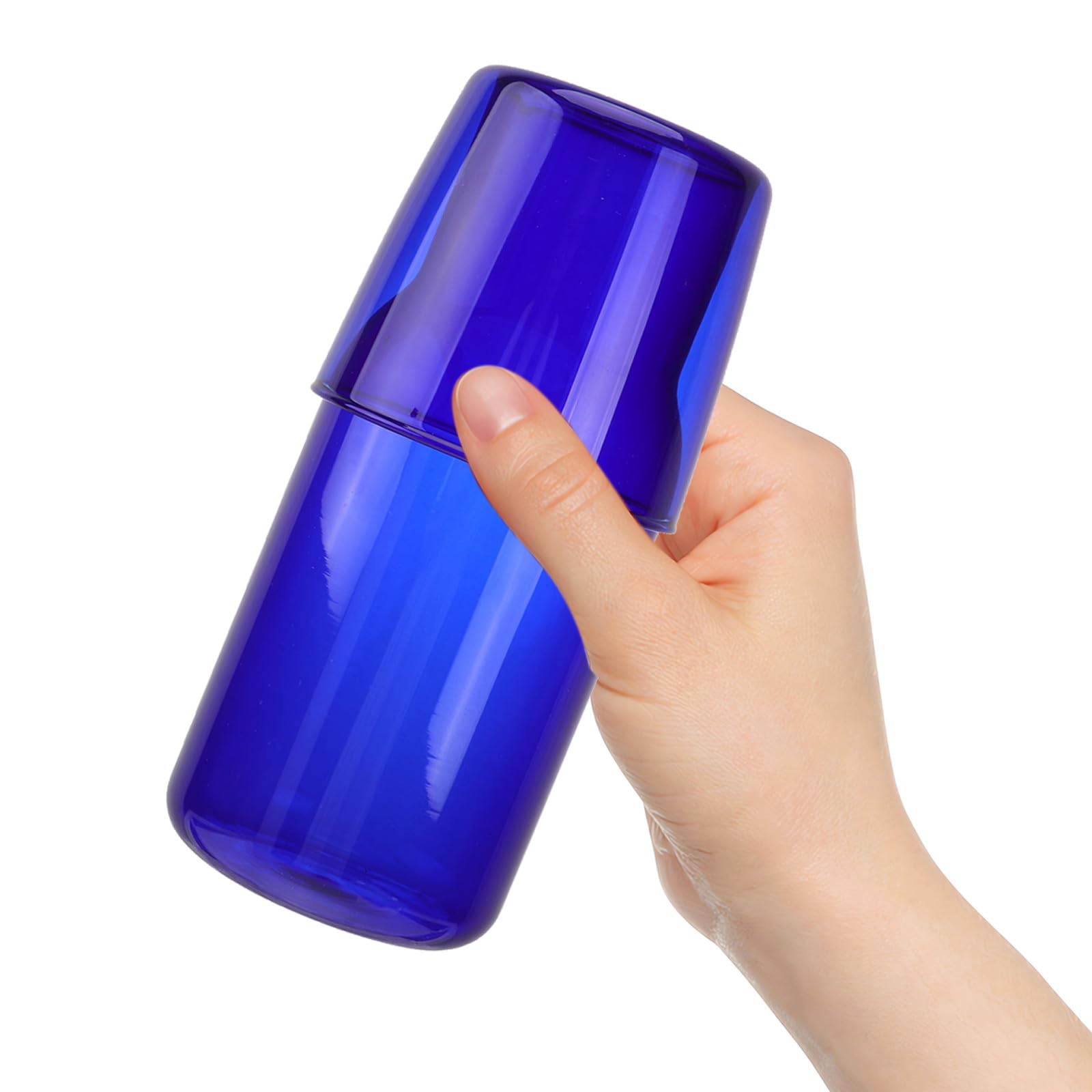 Carafe en verre bleu pour le bureau et les repas de fête en famille