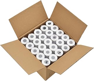 MFLABEL 2-1/4" x 50' Thermal Paper Rolls - 100 Rolls Bulk POS Receipt Papers for Clover, First Data Terminals | Credit Card Paper with HD Printing, Fade-Proof & Jam-Free Guarantee