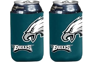 Philadelphia Eagles Collapsible Can 2-Pack Green Can & Bottle Holder Insulator Beverage Huggie Cooler