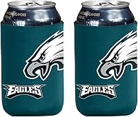 Vista 30 de Soporte aislante para latas y botellas de fútbol americano enfriador de bebidas Huggie (Nueva Orleans (Saints) - Negro)