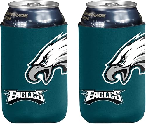 Miniatura 35 de Soporte aislante para latas y botellas de fútbol, hielera Huggie (escudo verde de Nueva York/logotipo (Jets)