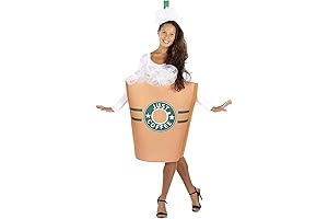 Just Coffee Adult Costume with Tunic & Headpiece | Coffee Costume | One Size