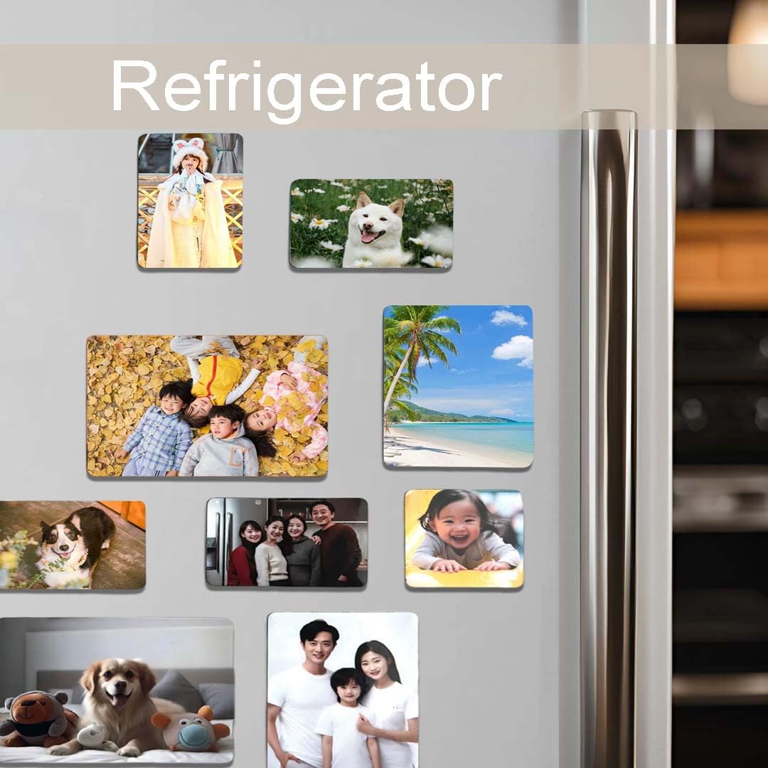 Kundenspezifisches Foto Kühlschrankmagnet, personalisierte Geschenke für Paare Familie, Schließfachmagnete Reiseerinnerungen Kühlschrank Abziehbild, Home Kitchen Dekorationen (10 Stück)