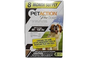 Pet Action Plus for Dogs, 8 Doses Treat and Prevent Fleas and...
