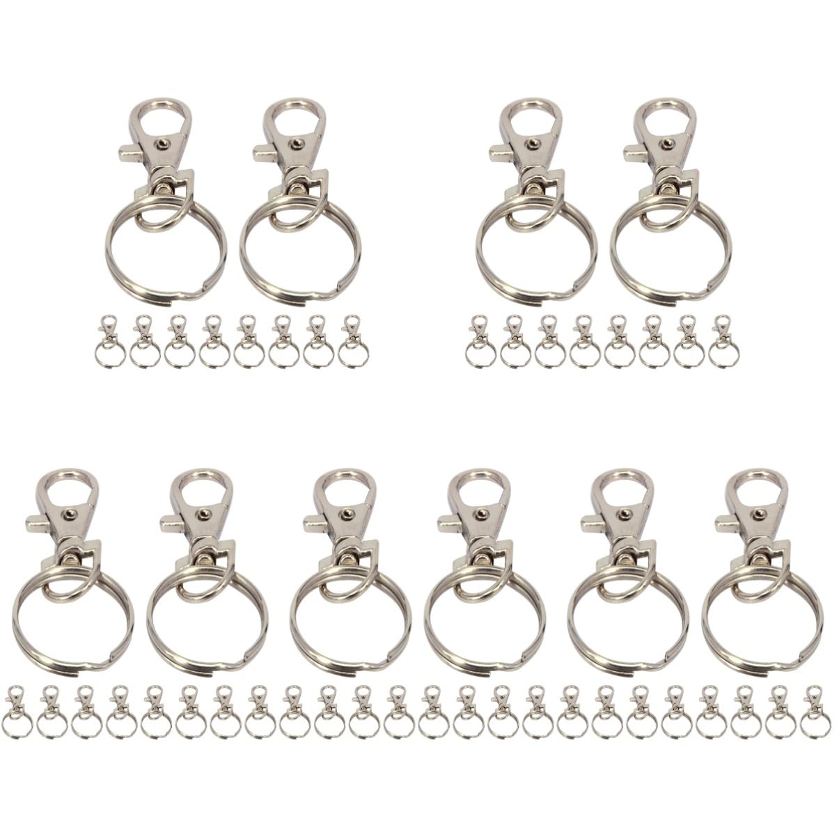 Anneaux porte-clés pour l'artisanat Lurrose avec crochets de suspension métal