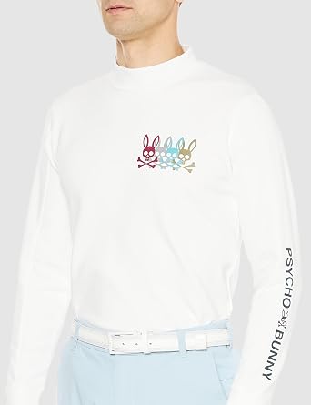 Psycho Bunny Men's Simple, Allover Pattern Printron TEE