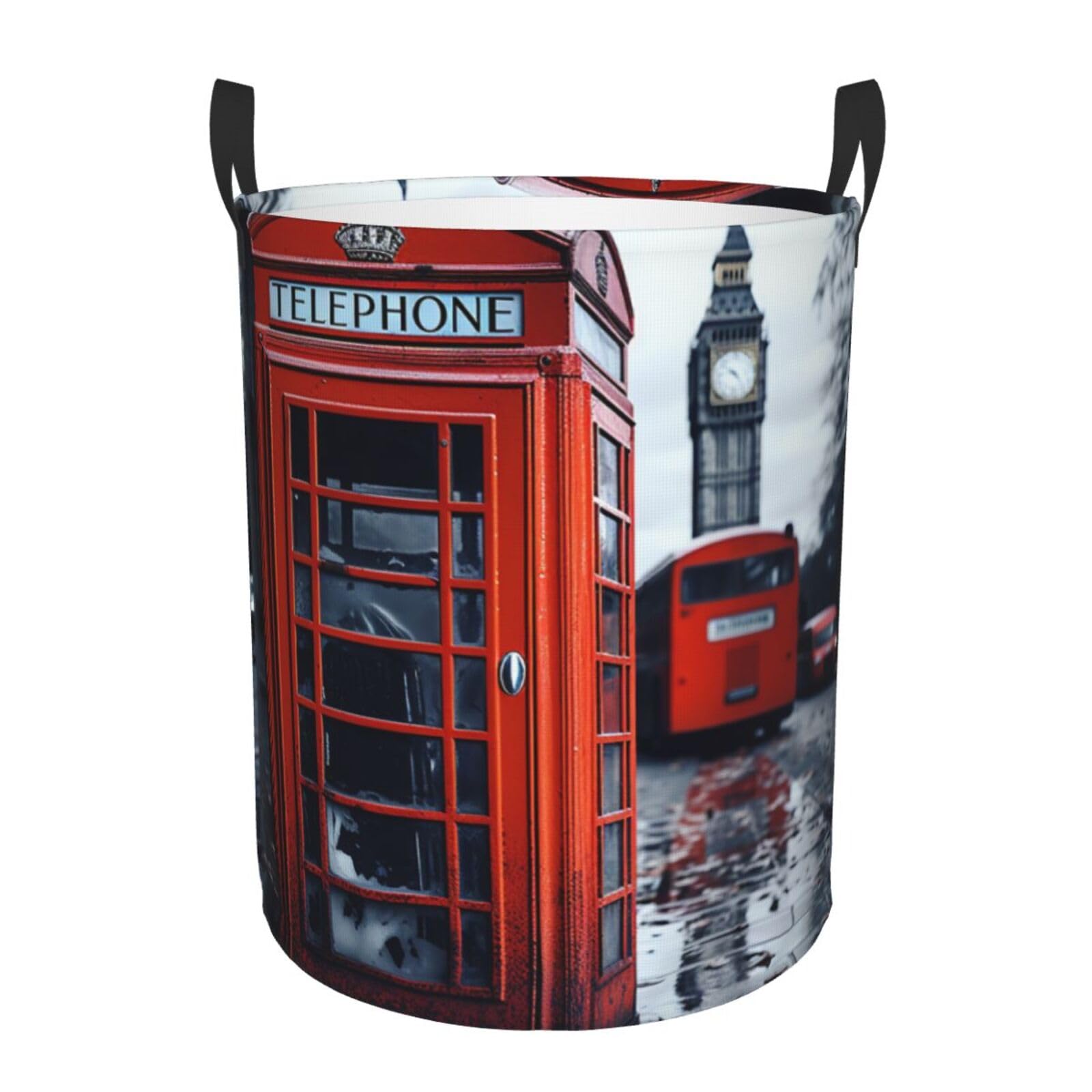 Panier à linge rétro cabine de Londres pour décorer la chambre ou la salle de bain