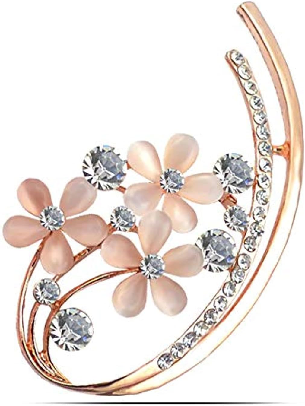 Stylish Floral Jewellery Gold Plated Brooches For Women (Golden) (Yb_Brooch_85)
