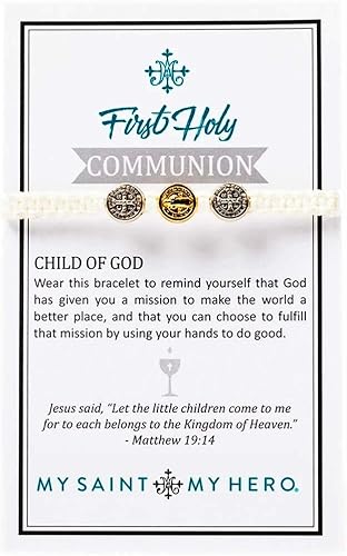 Pulsera Bendición Primera Comunión - Blanco, Plata Esterlina