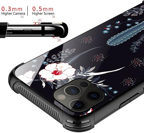 Miniatura 9 de Funda para iPhone 13, diseño vintage de la bandera americana, parte trasera de vidrio templado y protección contra golpes de TPU de silicona suave