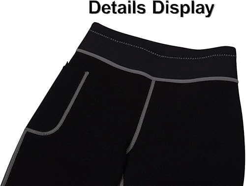 Miniatura 6 de TrainingGirl Pantalones cortos de neopreno para mujer, con bolsillo, pérdida de peso, adelgazantes, entrenamiento, moldeador corporal, leggings de