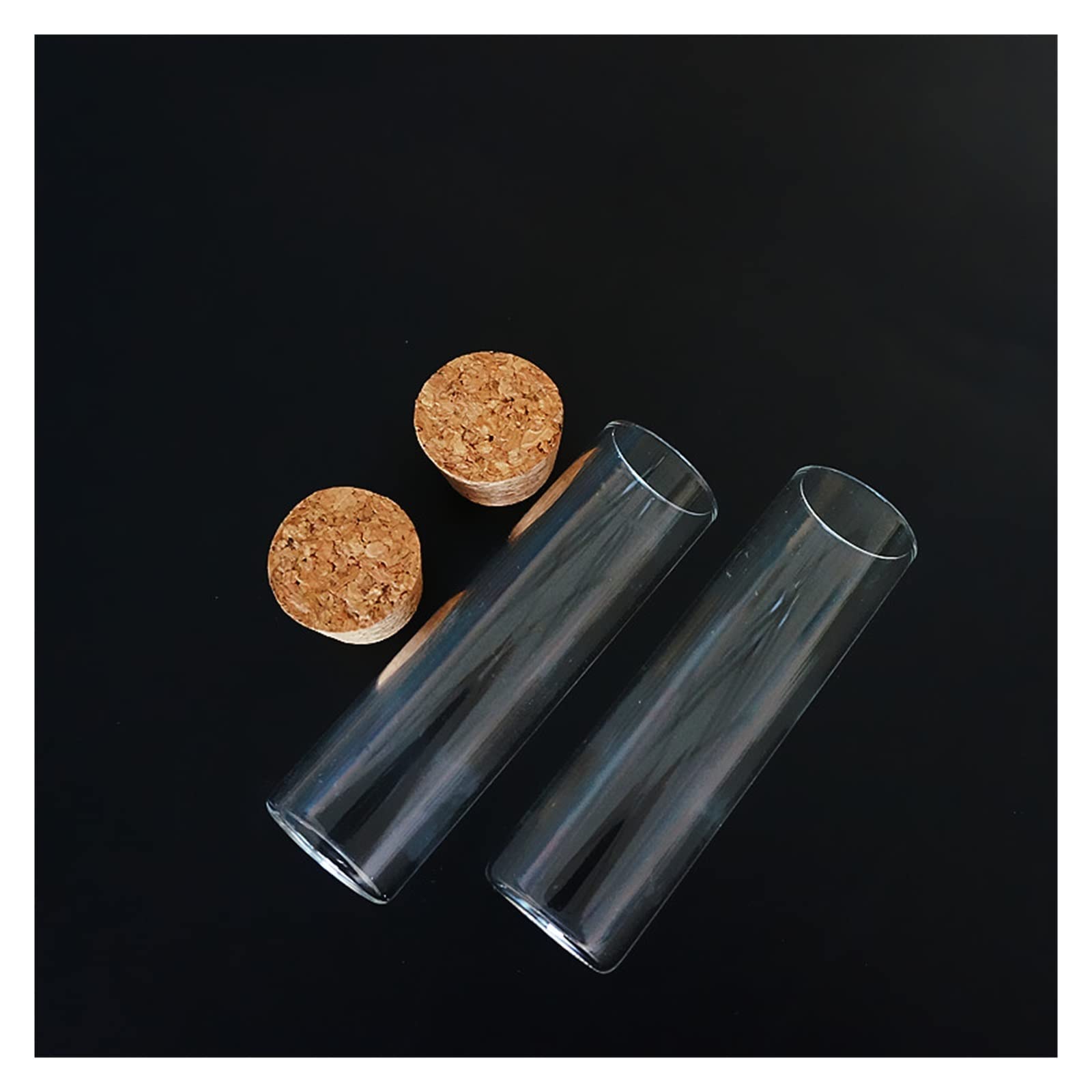 YYJzsw 12 Teile/los 30x100mm 50ml Flachboden Glas Reagenzglas Mit Korkstopfen For Arten Von Laborglaswaren