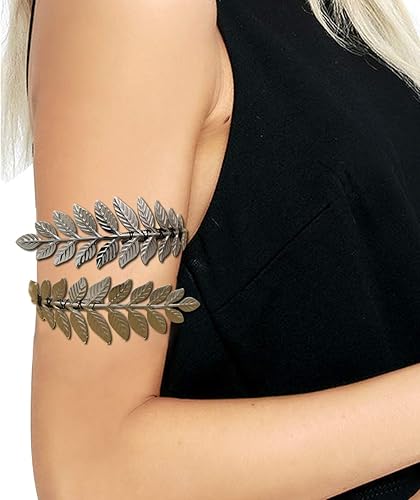 Miniatura 2 de RechicGu Pulsera de Hoja de Árbol de Navidad Brazalete de Brazo Superior Abrazadera Pulsera de Broche Pulsera de Brazalete Romano Griego Laurel
