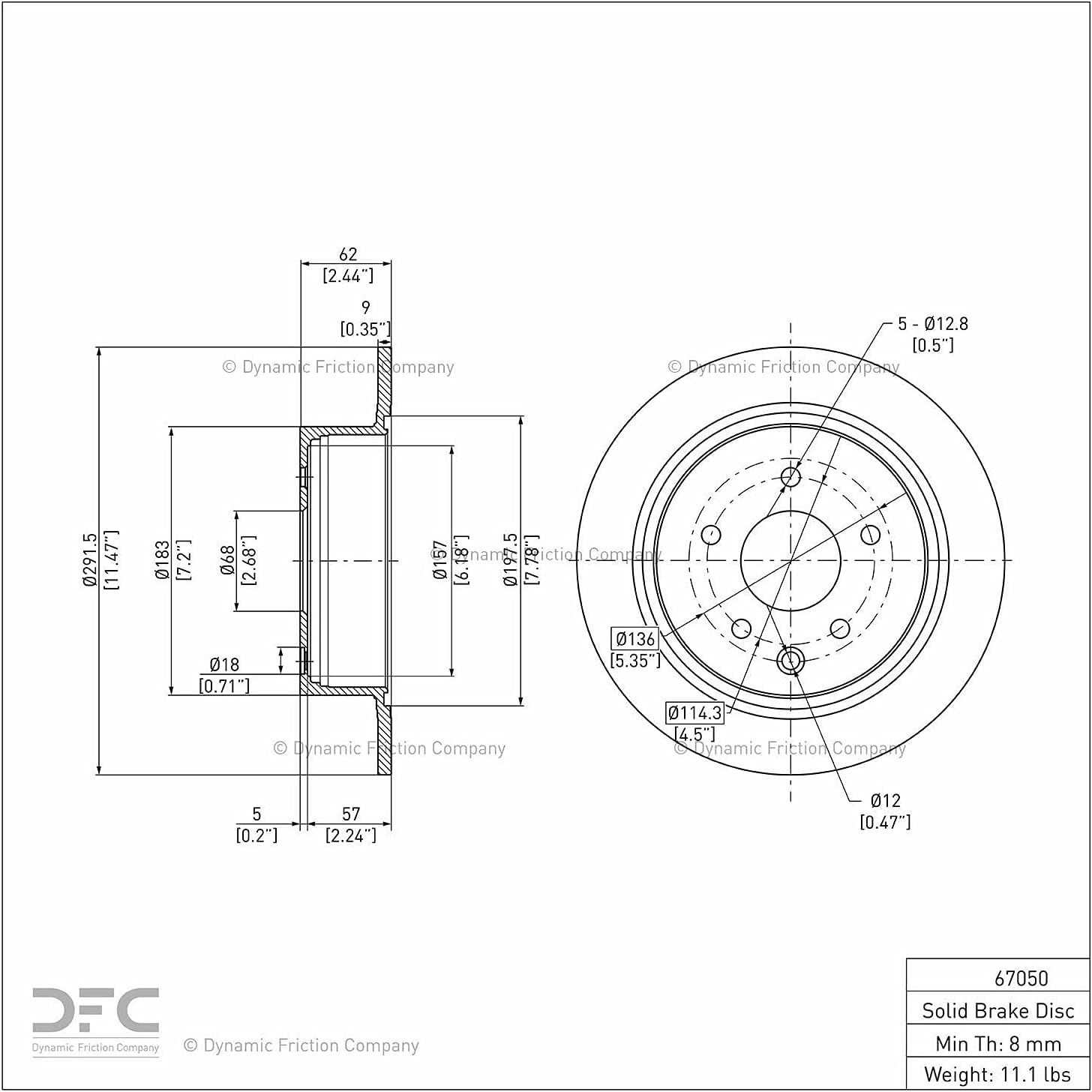 Dynamic Friction Company Rear Brake Rotor For 2002-2025 Nissan Altima; 2004-2008 Nissan Maxima; 2007-2019 Nissan Sentra; 2011-2017 Nissan Juke| Rear Blank Disc Brake Rotor| Brakes and Rotors