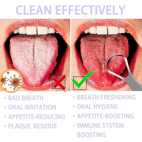 Miniatura 7 de Rattygan Style Juego de 3 raspadores de lengua con estuche de almacenamientoviaje, limpiadores de lengua de higiene bucal (oro rosa con caja de