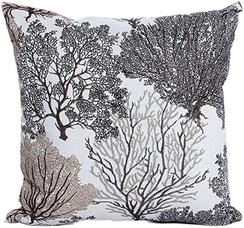 wuayi Fire Tree Silver Flower Decorative Square Throw Pillow Cases Cushion Covers for Home Sofa Decor