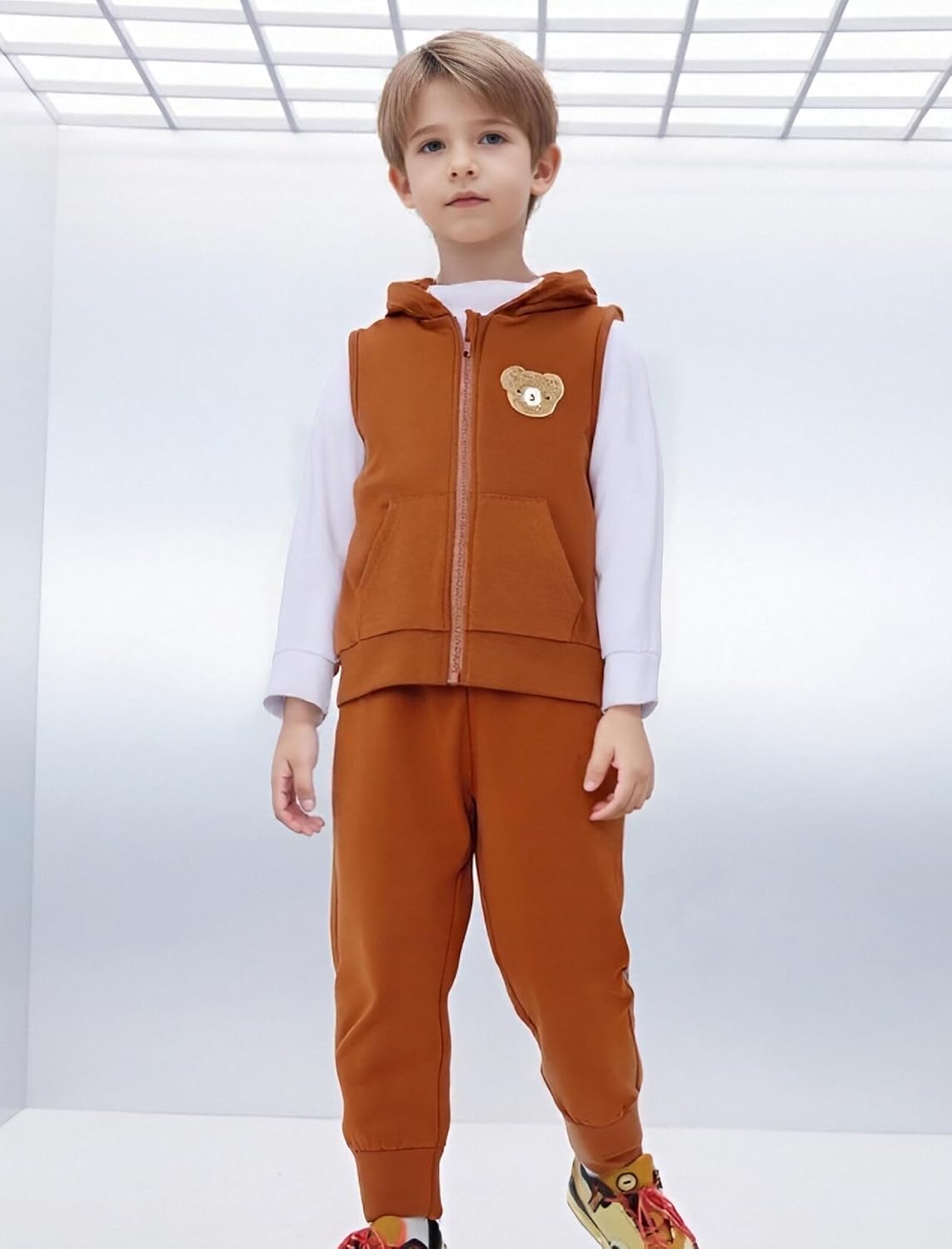 Toddler Boy Clothes Hooded Sweatshirts Pants Set Fall Winter Boys 3 Piece Outfits 2-6 Years