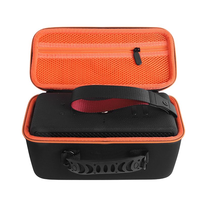 Housse Coque Étui pour Marshall Middleton II/Middleton Enceinte Bluetooth Portable,Housse de Protection Sacoche de Transport Sac à Bandoulière pour Marshall Middleton 2,Noir Orange