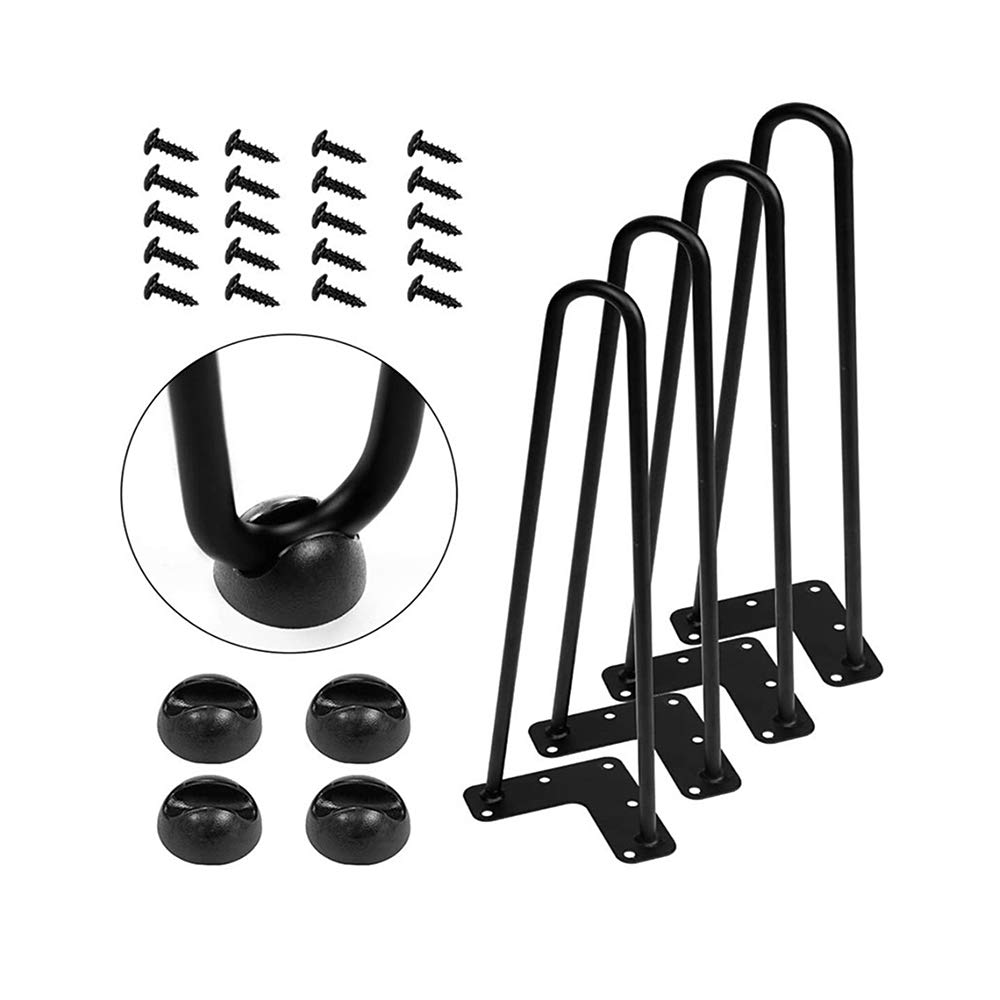 Gambe da tavolo da 4 pezzi 8 pollici / 12 pollici / 16 pollici / 19 pollici / 22 pollici / 28 pollici Piedini per mobili Gambe da tavolo pesanti a forcina Gambe per sedie Gambe da tavolo a forma di U