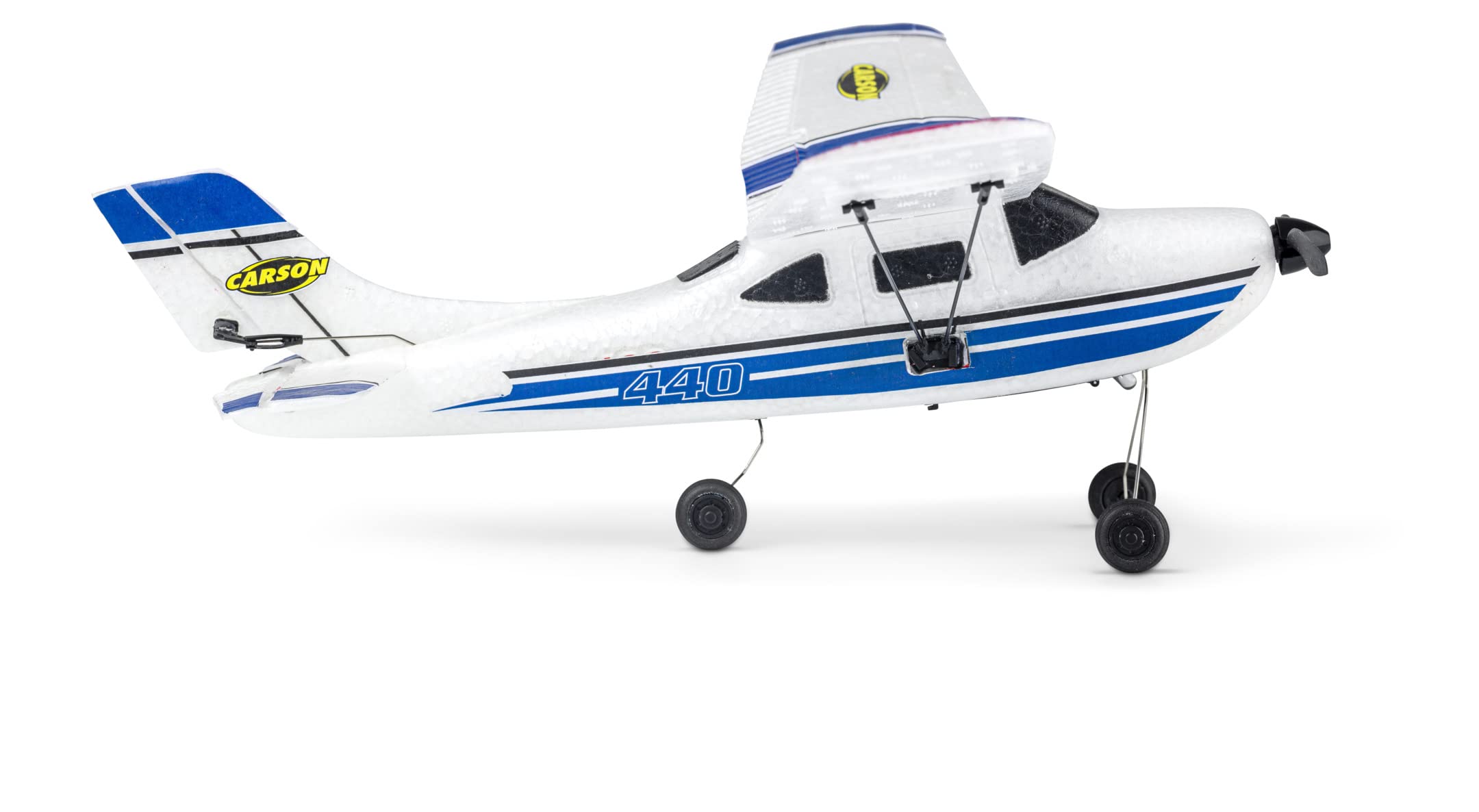 Carson 500505034 Aereo sportivo RC 2,4 GHz 100% RTR blu - modellino di aereo telecomandato, aereo RC, robusto modello RTF (Ready to Fly) per principianti, incluse batterie e telecomando