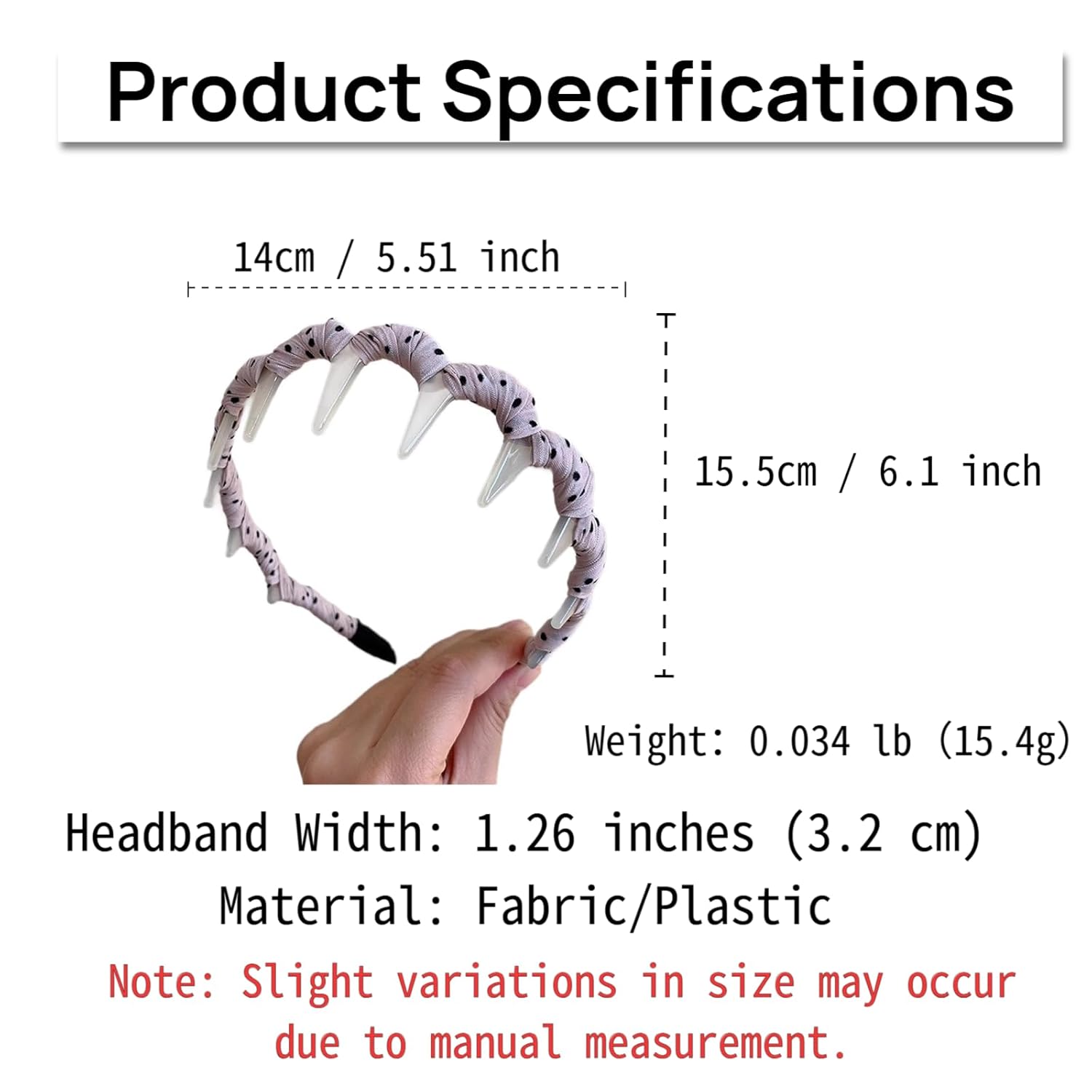 2026 U Shape Fashion Comb Headband, High Cranium Hair Comb for Women, Reversible Korean Hair Bands for Women,Polka dots Headband Gifts for Teen Girls(2PCS,Pink+Blue) - Image 4