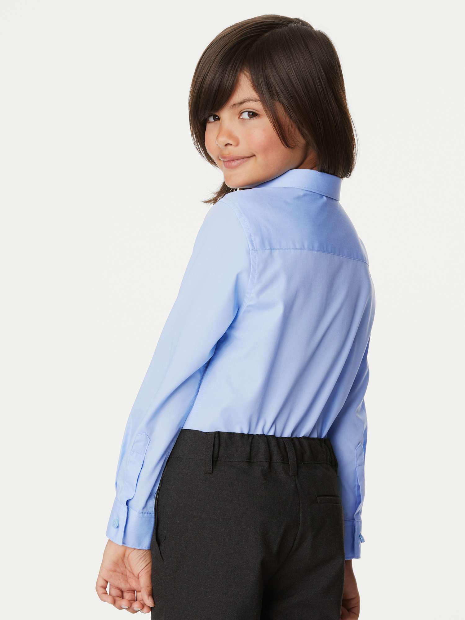 Marks & Spencer Lot de 3 Chemises garçon Coupe Slim Repassage Facile, idéales pour l’école (du 2 au 16 Ans)