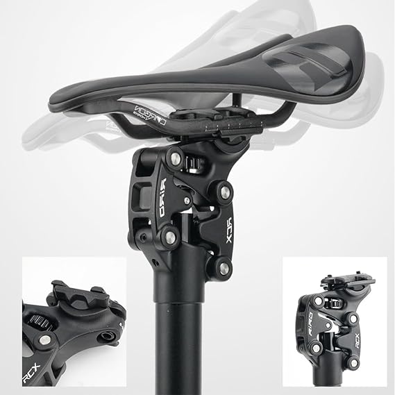 JFOYH Suspension Seatpost 27.2mm 30.9mm 31.6mm Shock Absorbing Bike seat Post for MTB/Cruiser Bike/Gravel Bike/ebike, 350mm Length, 50mm Travel - 31.6mm/2.07LBS
