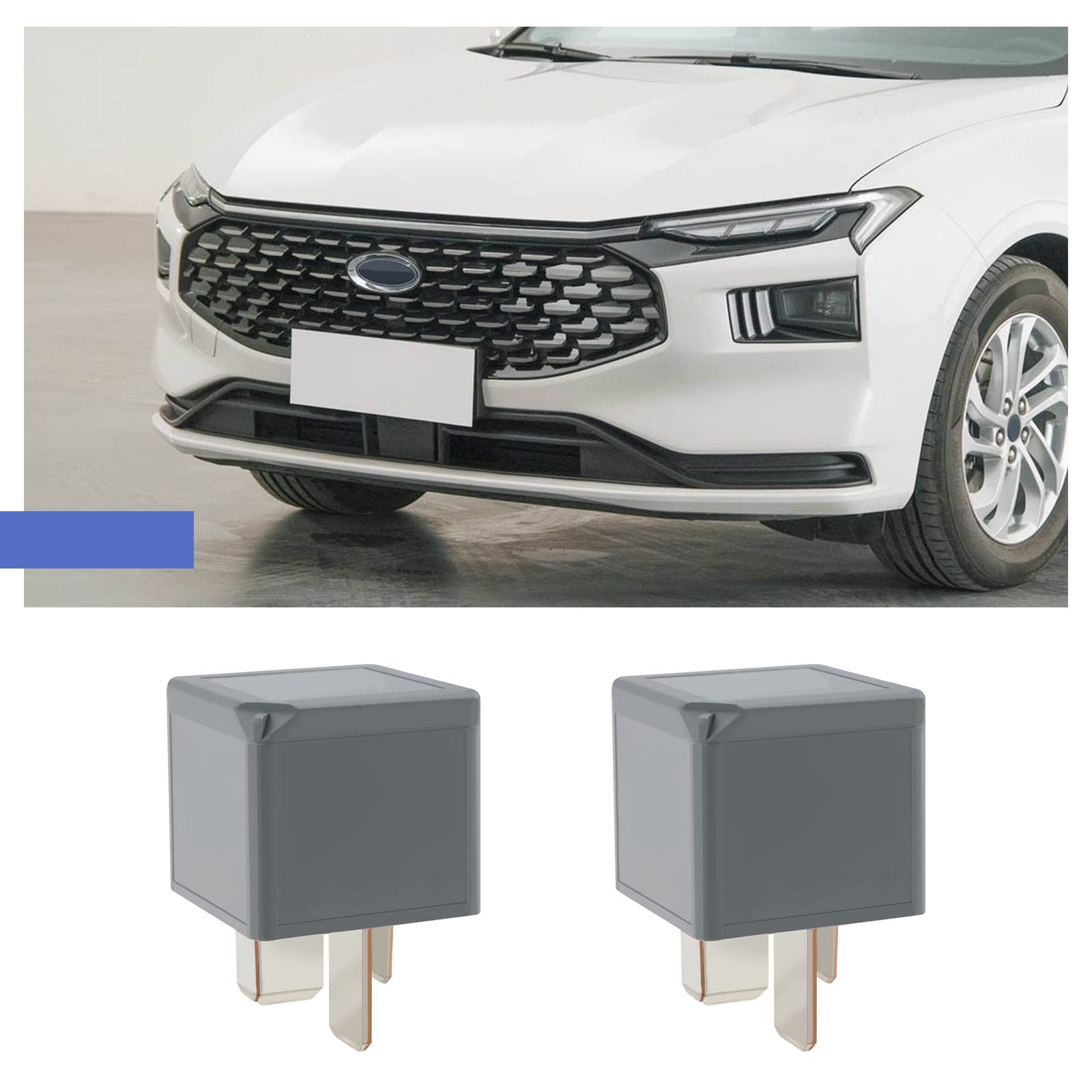 EMSea 2Pcs 5 Pin Car Relay Replacement Part 6G9T14B192BA 1454539 Compatible with Ford Mondeo Compatible with Ford S-Max Compatible with Ford Transit