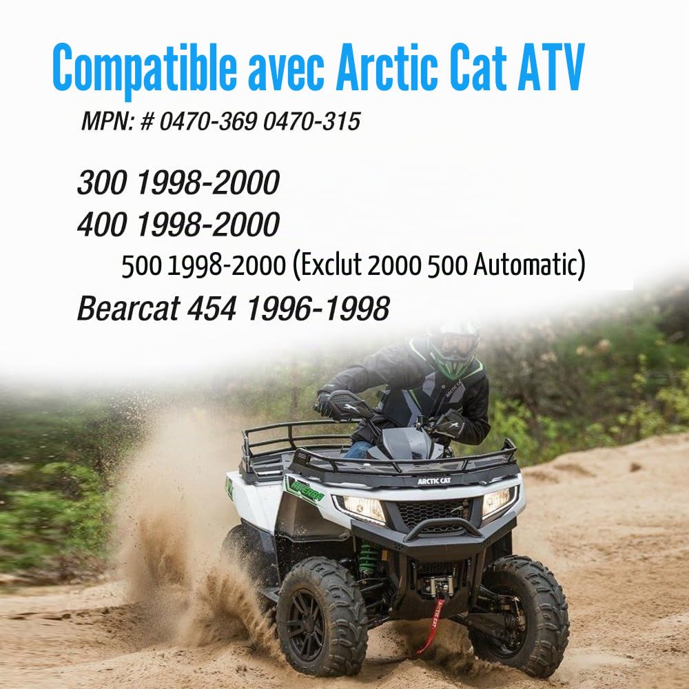 Bouchon de réservoir avec jauge de carburant pour Arctic Cat Quad 300 400 500 Bearcat 454 1996-2000