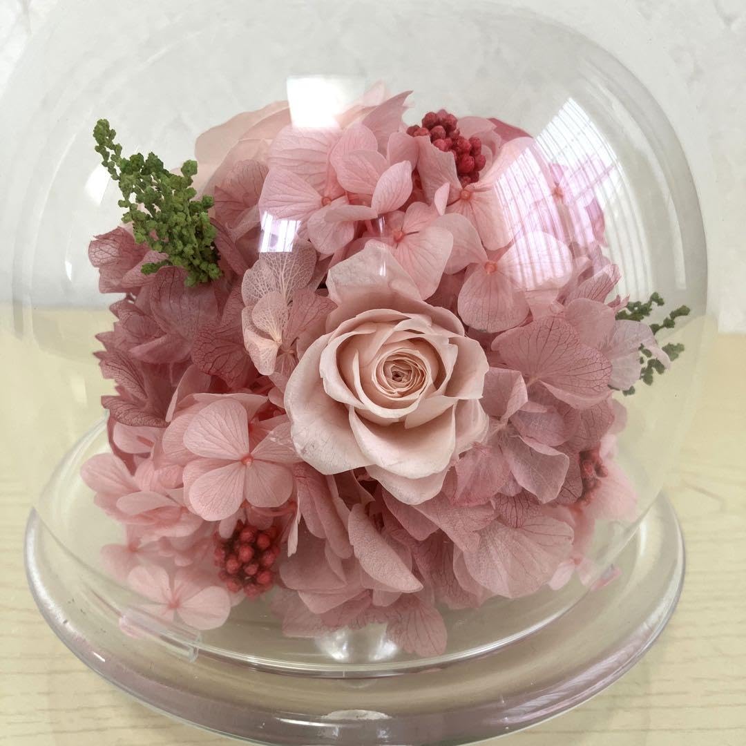 Belles Fleurs プリザーブドフラワー ガラスドーム プリザーブドフラワー ガラスドームL