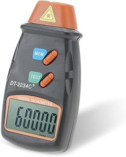 Digital Tachometer, Non Contact Digital Laser Photo Tachometer RPM Meter, with LCD Display, 2.5 to 99,999 RPM Range
