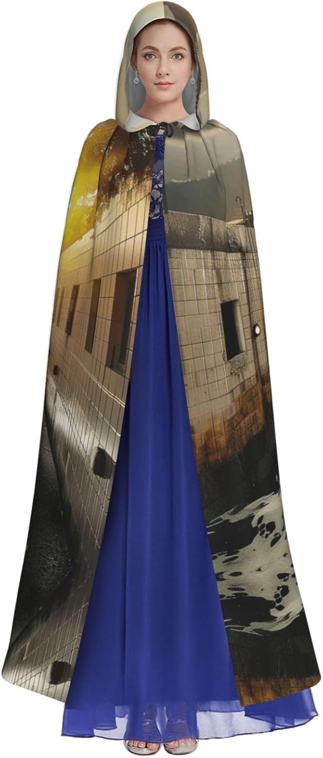 Flowing optical flow Unique Darkness Poncho Shawl - Customizable Wearable Blanket for Women, Perfect Halloween Costume Accessory, Knight, Akatsuki, and More