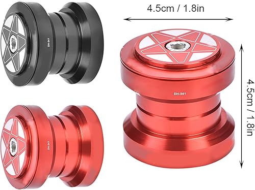 Miniatura 7 de plplaaoo Auriculares para bicicleta, 1.339 in, rodamientos de tapa superior de auriculares resistentes, aleación de aluminio de riesgo para