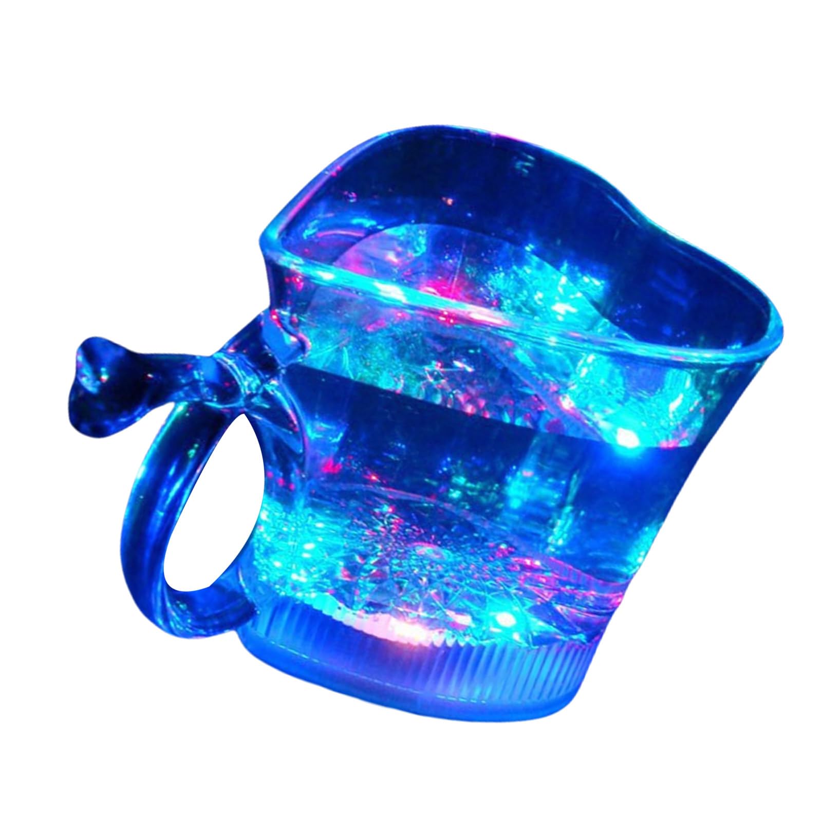 Elnwnnkc Glowing Heart Cup LED Shining Cup Colorful Lighting Cups Colorful Tumblers Heart Shape Cups PP Texture Glowing Drinkware