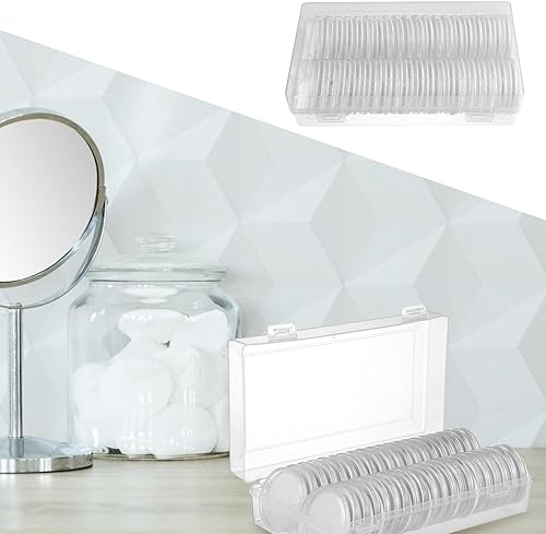 Miniatura 3 de Ciieeo Caja de monedas Mini contenedores de plástico Monedas de plástico Kickstand Estuche de 2.008 in Caja de almacenamiento de monedas Cápsula de