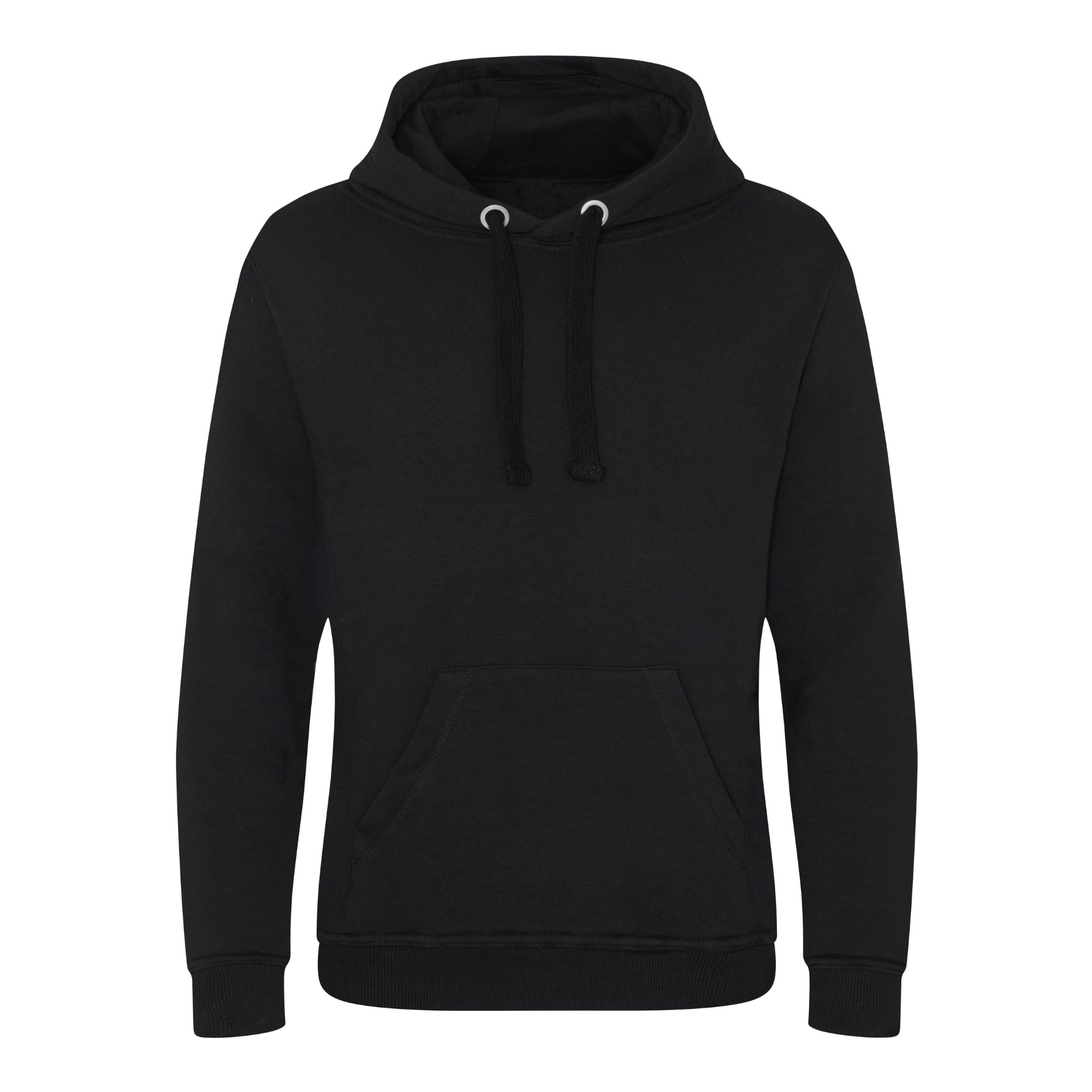 Aremie Mens Hoodie Sweatshirt Plain Pullover Hoody Fleece Lined Sweat Top Jumper, Jet Black (XL)