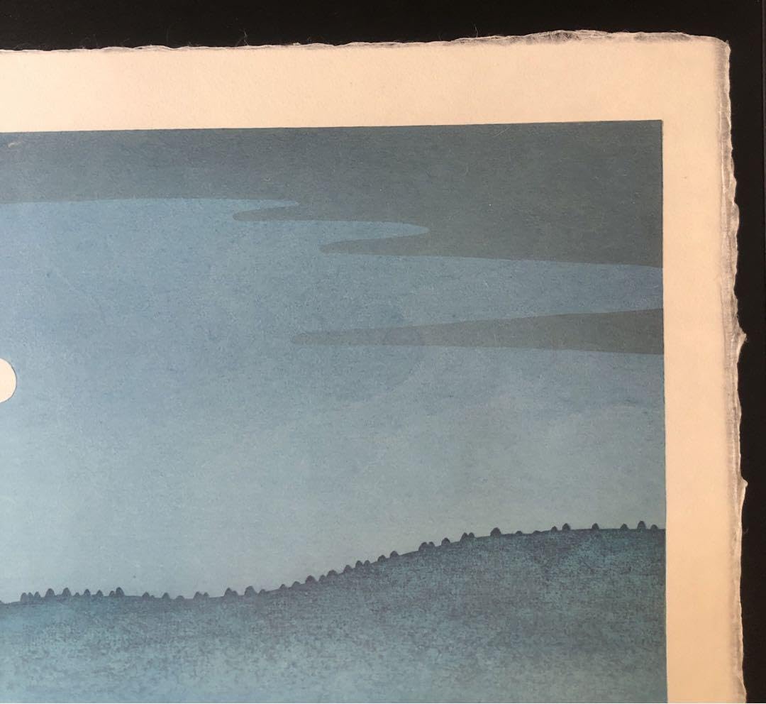 Amazon.co.jp: 本物！ 吉田司 夜の森 木版画 新版画 : おもちゃ