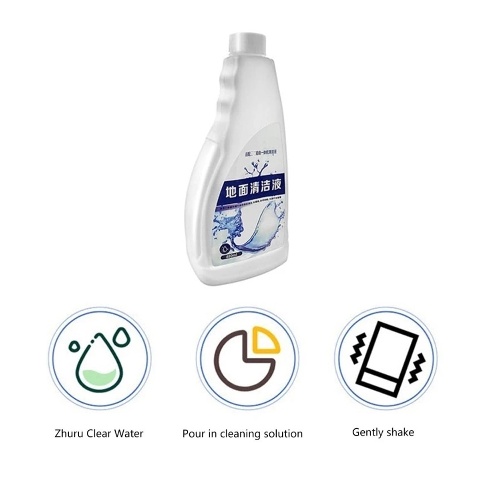 Liquido per la pulizia dei pavimenti della spazzatrice, 480ML / 16.23 FL,OZ 。 Compatibile per Tineco Floor One S3/S5。 Soluzione Detergente Pavimenti Fluido Liquido(2pack)