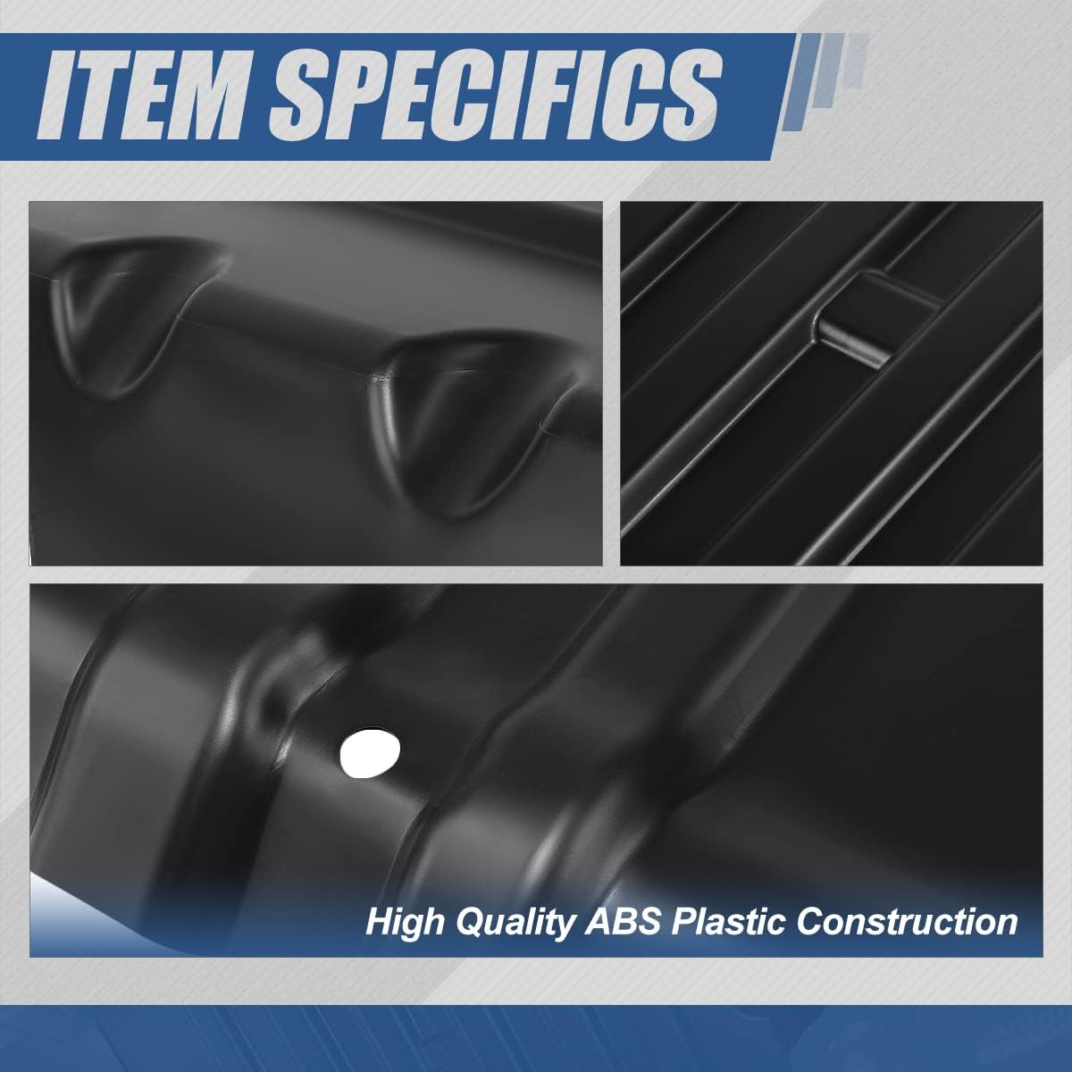 Auto Dynasty Front Lower Engine Splash Shield Compatible with Cadillac Escalade ESV EXT Chevy Tahoe Suburban Silverado Sierra Yukon XL 1500 0.5 Ton 2007-2014, Bare Black