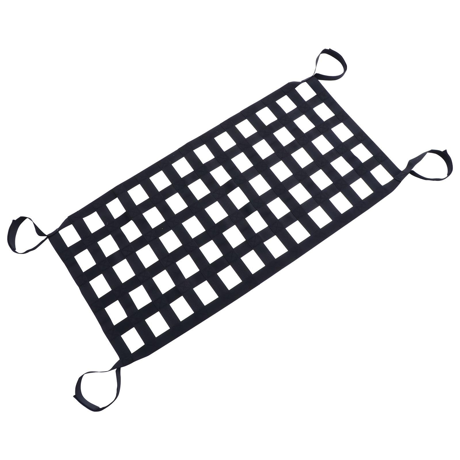 Abaodam Multifunktionales Dachgepäckträgernetz aus Gewebtem Material 12 Fächer Schwarz Verstärkt und Verdickt für Truck und Camping als Auto Organizer Netz