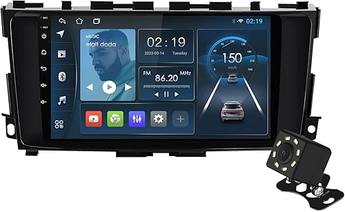 9 inches Android 10 Double Din Car Stereo for Nissan Altima 2014-2018 IPS Touchscreen Screen Car Radio with Carplay & Android Auto Support Backup