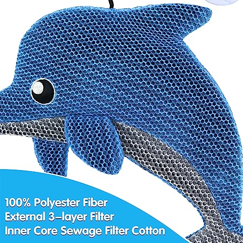 2 Stück Delfin Schaumabsorber für Whirlpool,Wiederverwendbarer Stücke Ölabsorbierender Schwamm, Dreischichtiger Filter,3D-Honigwabe,Whirlpool Zubehör,Für Schwimmbäder, Whirlpools, Whirlwannen,SPA