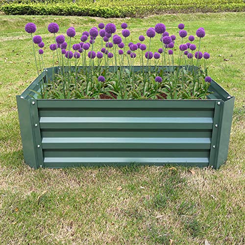 HENGMEI - Jardinera de Acero galvanizado, Rectangular, para balcón ...