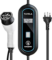 TAYSLA Phantom Portátil Carregador EV 3,5KW 8A 10A 13A 16A Tipo 2 3.5M Cabo De Carregamento Elétrico Com Tela WallBox Plug BR Para Carro BYD Nissan Volvo