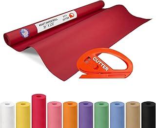 Red Kraft Paper Roll 36" x 1200" (100 feet) with Cutter - USA-Made
