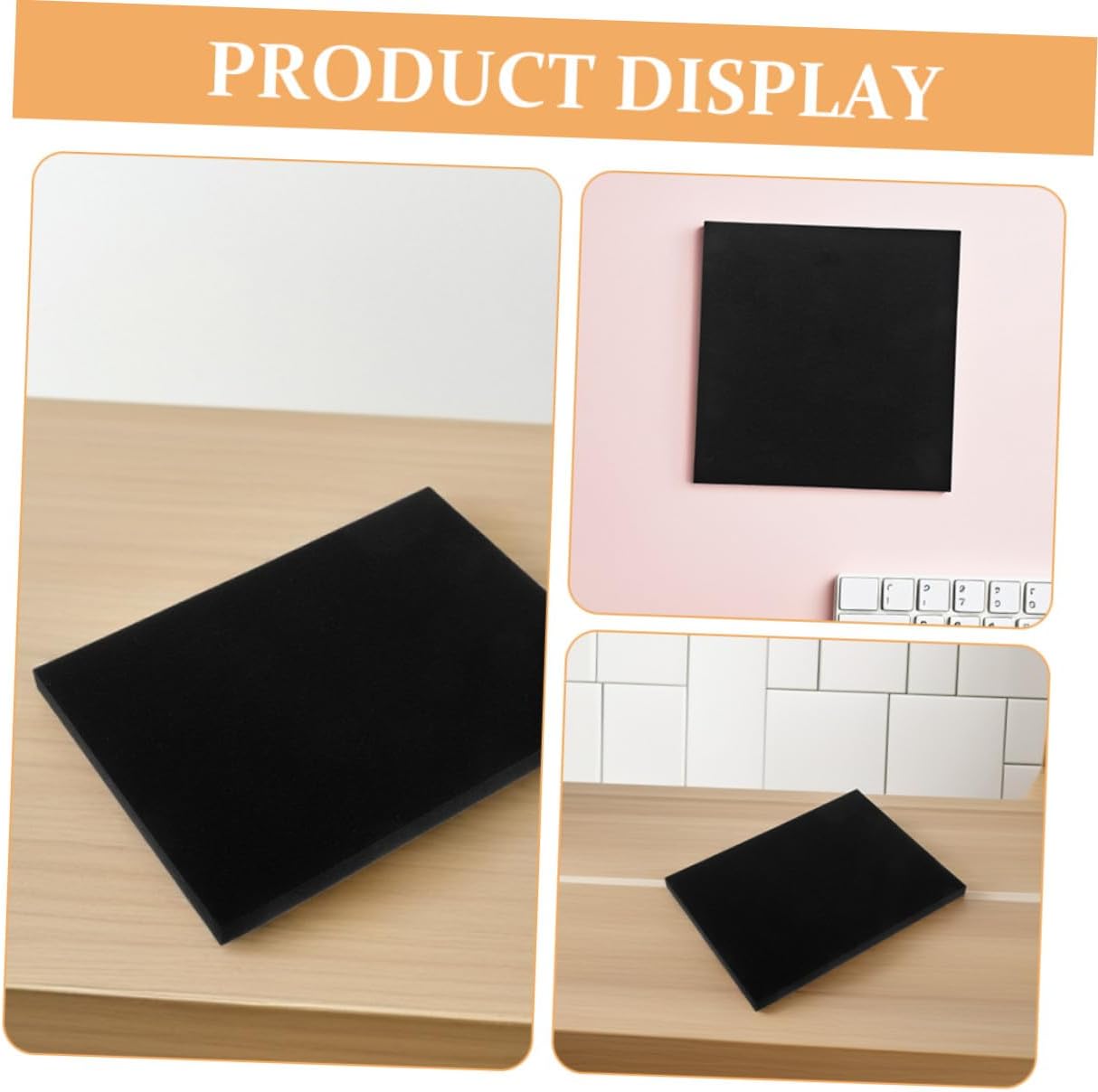Alipis 4pcs Black Foam Packing Foam Sheets Cushioning Inserts 305x305x25mm 405x305x25mm Shockproof Padding for Small Business Packaging and Shipping Supplies