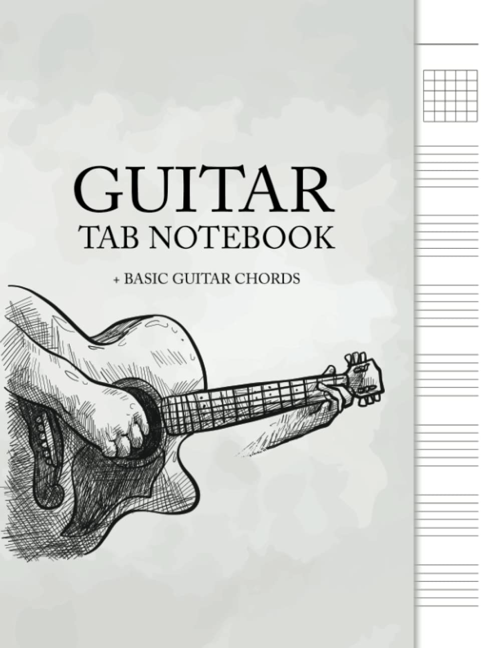 Guitar Tab Notebook: 6 String Guitar Chord and Tablature Staff Music Paper for Guitar Players, Musicians, Teachers and Students (8.5"x11" - 110 Pages) (Guitar Manuscript Books)